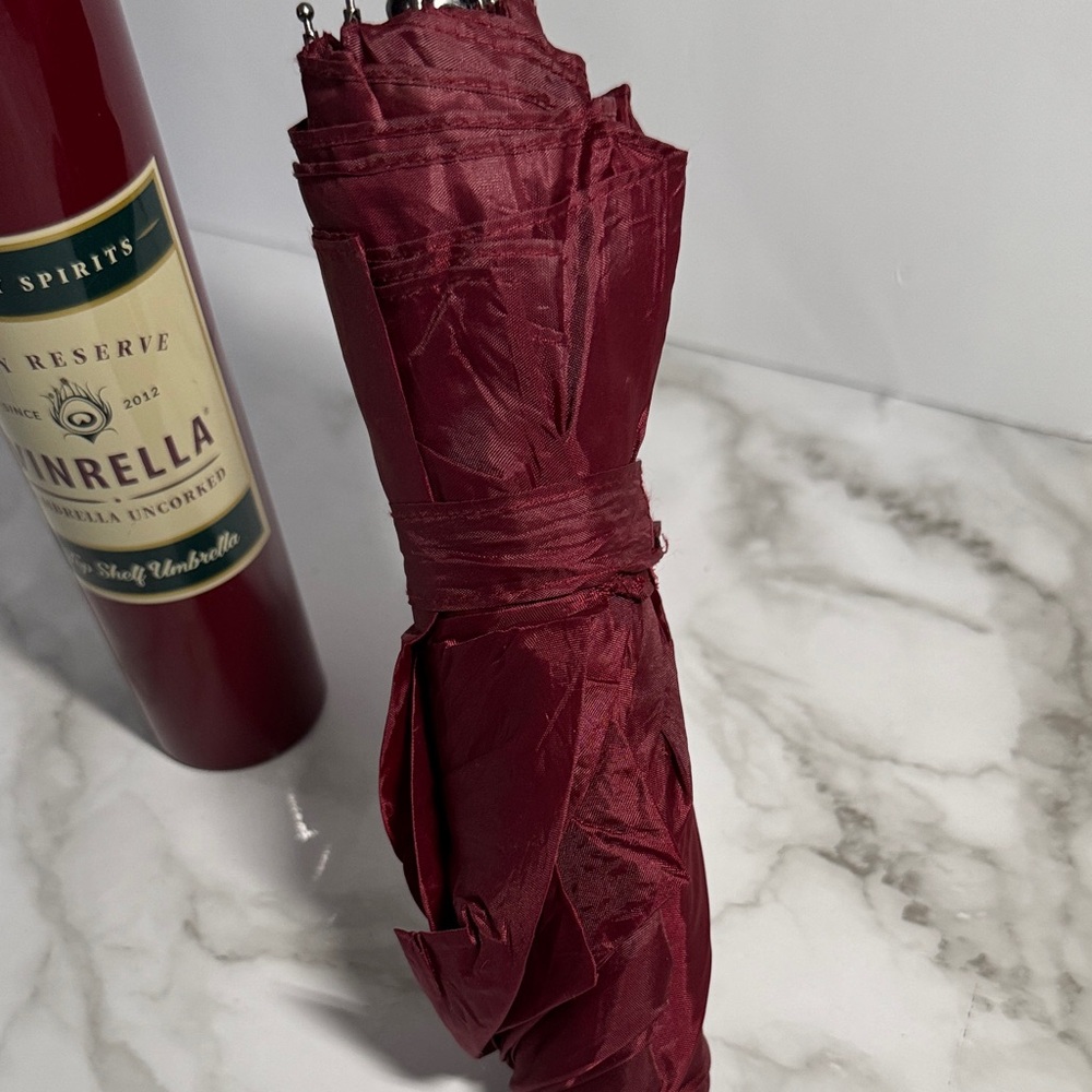 Burgundy Vinrella Wine Bottle Umbrella - Picture 9 of 16